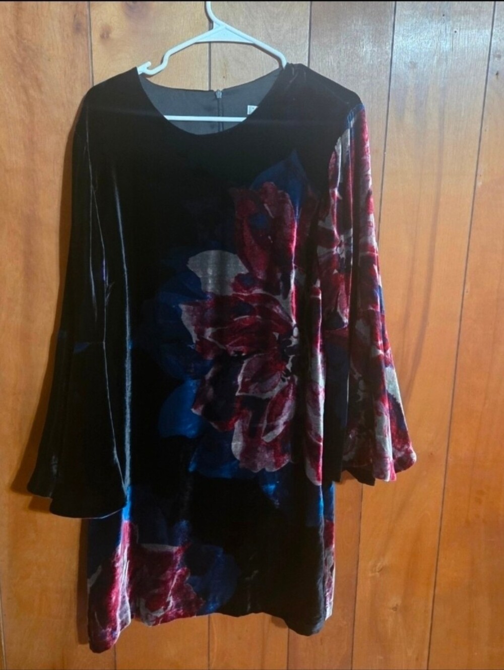 Trina Turk Astral Velvet Bell Sleeve Dress Size 10 #Witchy #velvet #witch